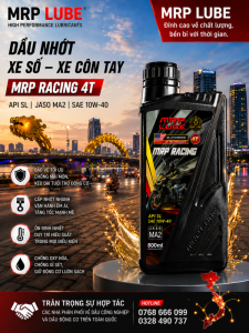 Dầu nhớt xe số MRP LUBE Racing 4T 800ml – API SL | JASO MA2 | SAE 10W-40